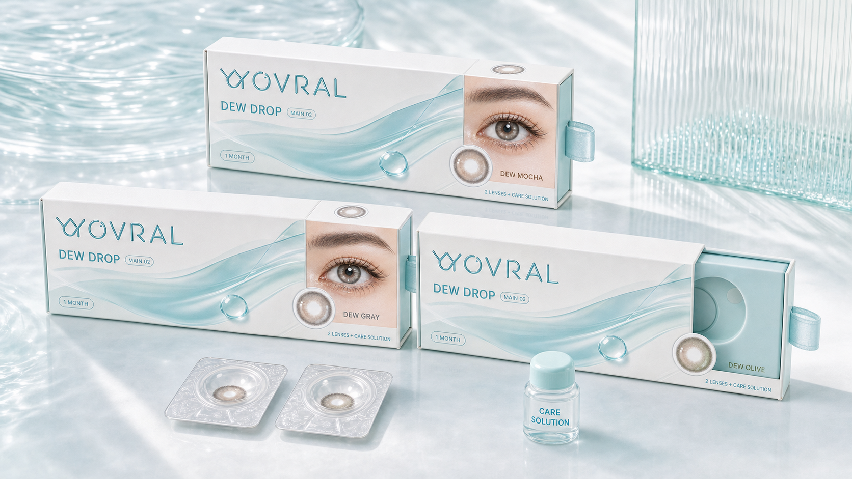 YYOVRAL DEW DROP 横向珠宝抽屉盒月抛美瞳包装