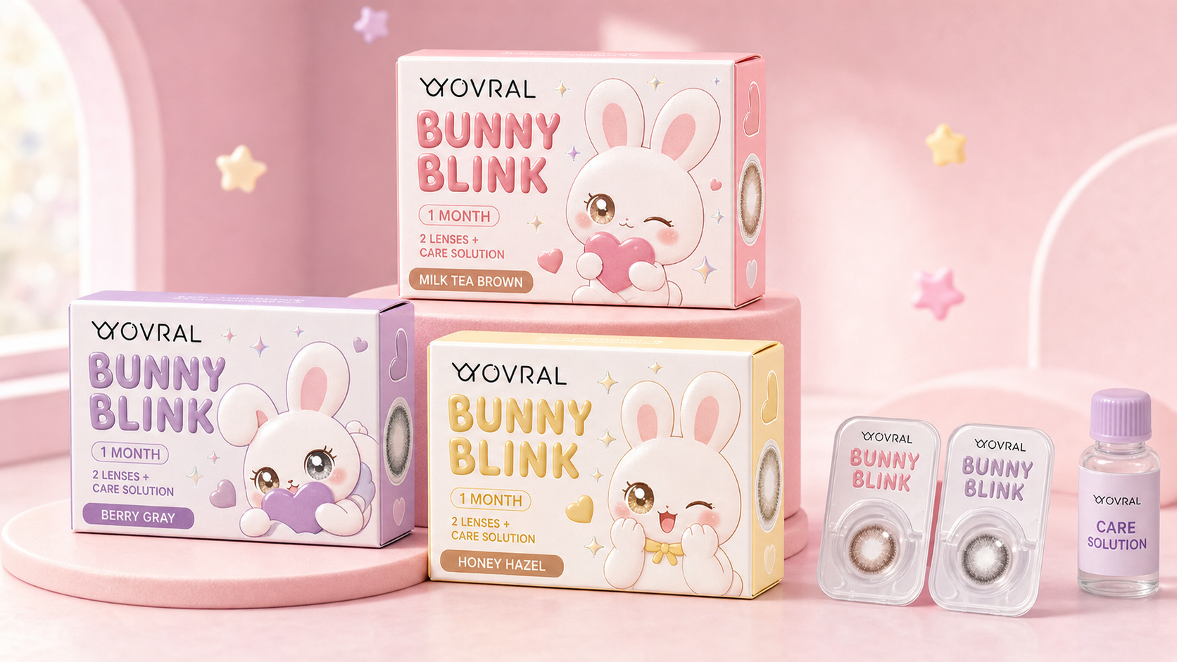 YYOVRAL BUNNY BLINK 可爱卡通美瞳包装