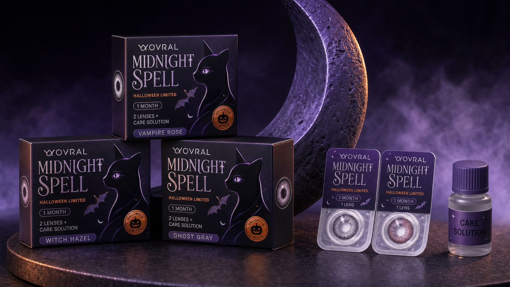 YYOVRAL MIDNIGHT SPELL 万圣节限定美瞳包装